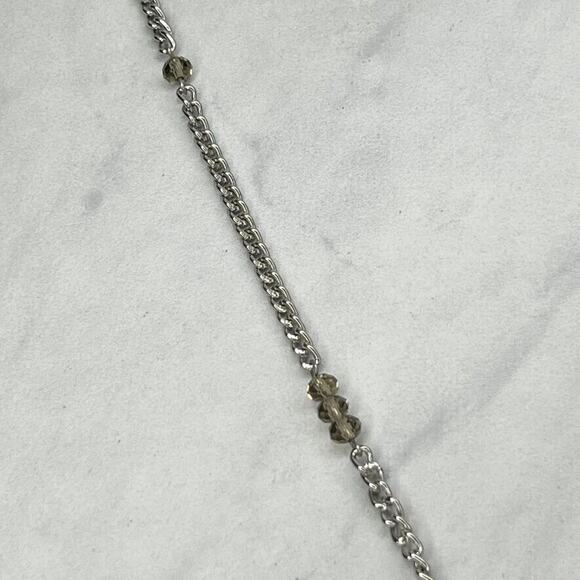 Chico's Silver Tone Wire Wrapped Linear Pendant Necklace - Picture 9 of 11